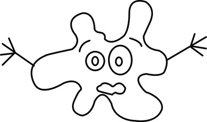frights blot isolated on the white background