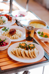 Complex lunch in the Russian sanatorium