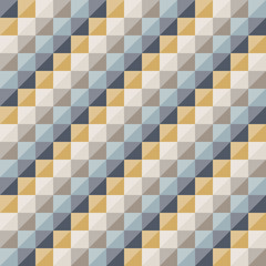 Abstract geo pattern, seamless vector, diagonal checkered diamond shapes