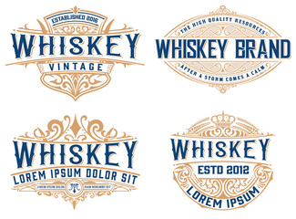 Set of 4 old cards. Western style