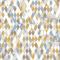 Abstract geo pattern, seamless vector, diamond shapes