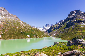 Fototapeta na wymiar Alpine water reservoirs - Silvretta Speicherseen