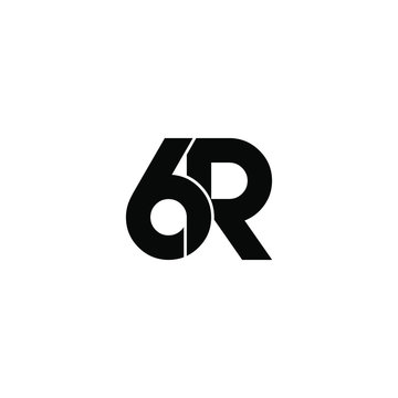 6r letter original monogram logo design