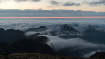 sea of clouds from Montclam Pyrenees
