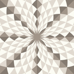 Abstract geo vector pattern, diamond shapes in vortex