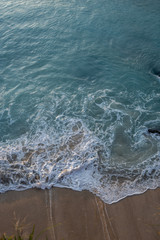 waves on the sea from top