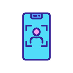 focus on person icon vector. focus on person sign. color symbol illustration