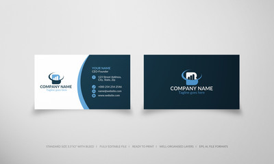 Accounting and Financial B letter business card