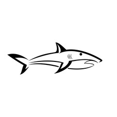 Simple shark vector logo design
