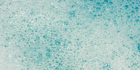 porous foam with blue and white bubble background