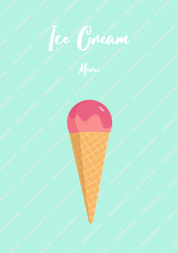 Ice cream menu front page