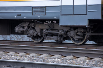 Naklejka premium steam train on the railway