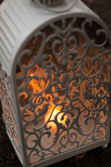 candle lamp lantern white ornament vintage retro holder fire