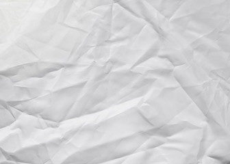 Crumpled white texture, crumpled white fabric, abstract background