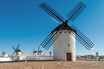 Set of windmills in Campo de Criptana, Ciudad Real, Spain