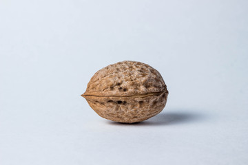 one nut on a white background