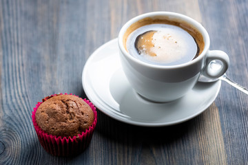 Small cupcake and coffee