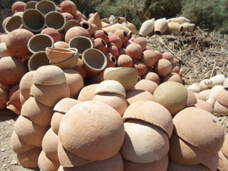 Pottery during manufacture in Fayoum - Egypt