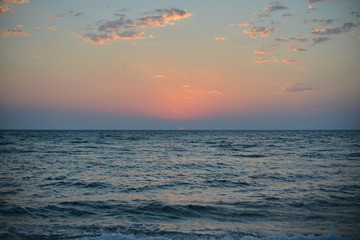 sunset over the sea