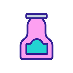 capacity for ketchups icon vector. capacity for ketchups sign. color symbol illustration