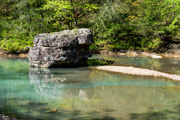 Large Stone in Richland Creek 
