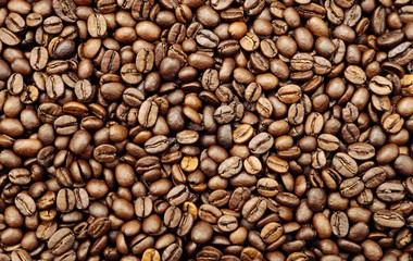 Roasted coffee beans background