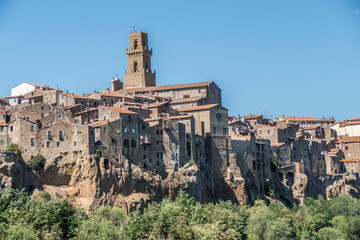Landscape of Pitigliano, little town in Tuscany