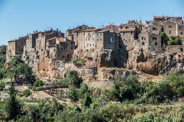 Landscape of Pitigliano, little town in Tuscany