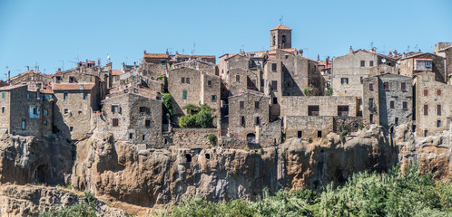 Landscape of Pitigliano, little town in Tuscany