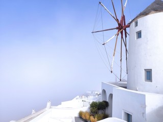 windmill in santorini