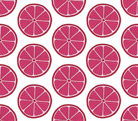 Seamless pattern with grapefruit.