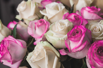 Gift Ideas For Your Loved Ones. Pink and white roses