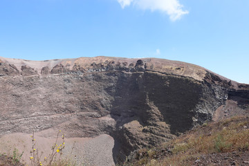 wide volcanic crater of Vesuvius