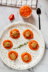 Spaghetti and Meatballs with Romesco Sauce