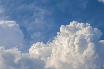 Naklejka na ściany i meble White cumulus against the blue sky