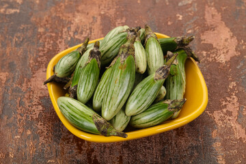 Green asian eggplant
