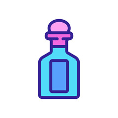 jar of oils with liquid icon vector. jar of oils with liquid sign. color symbol illustration
