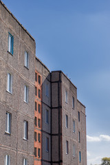 old ugly apartments. old ugly high-rise buildings