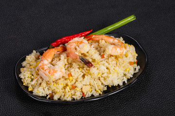 Thai style fried rice with prawn