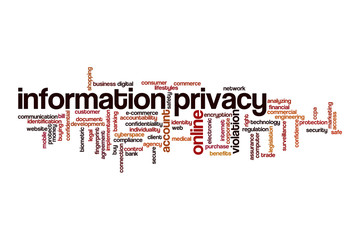 Information privacy cloud concept