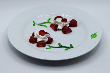 assiette de fraises
