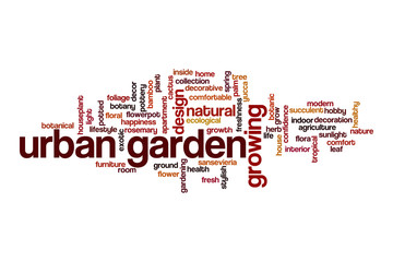 Urban garden cloud concept