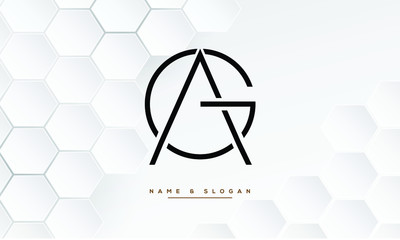 Fototapeta AG ,GA ,A ,G  letters abstract logo monogram obraz