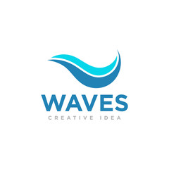 Waves Logo Icon Design Vector