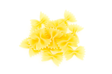 Obraz na płótnie Canvas Raw dry farfalle pasta for cooking