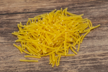 Dry raw vermicelli Italian pasta