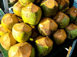 Cocos en puesto