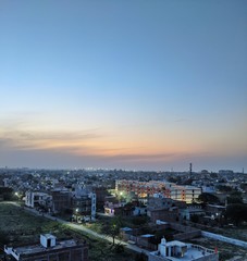 Fototapeta na wymiar Sunset view of the city