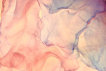 Fototapeta premium Fluid Art . Abstract colorful background, wallpaper. Mixing acrylic paints. Modern art. Marble texture. Alcohol ink colors translucent
