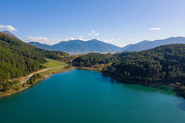 Fototapeta na wymiar Lake Doxa aerial view
